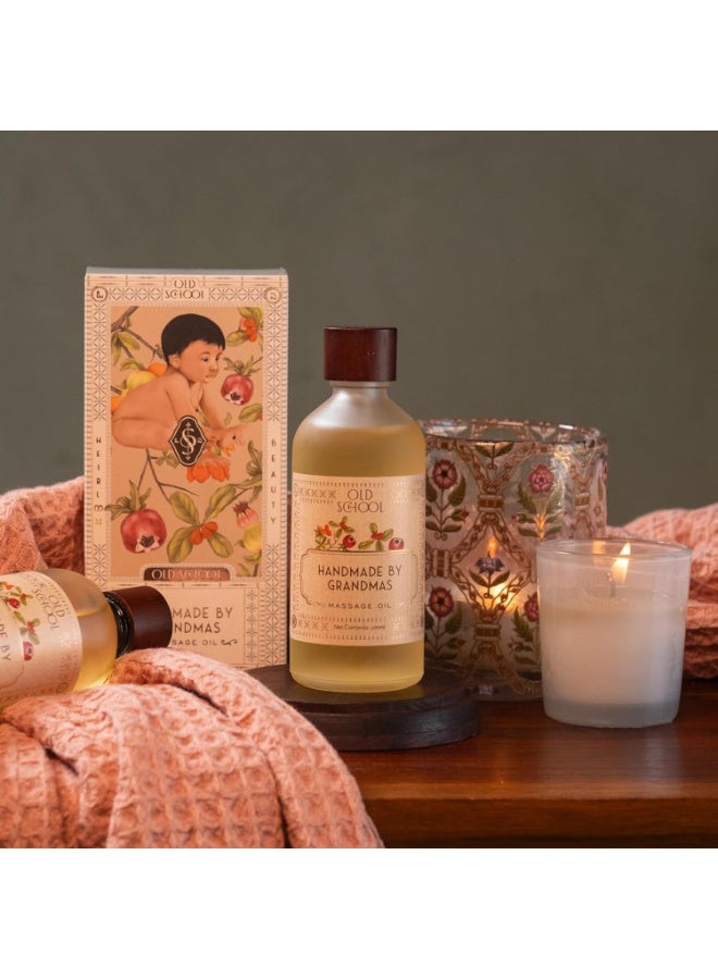 Old School Rituals Baby Massage Oil Handmade by Grandmas | 100 ml | Natural Almond Blend | Nourishes & Hydrates Baby's Skin | Strengthens Muscles & Joints | Promotes Bone Lengthening | Winter Care for Baby's Comfort | Encourages Restful Sleep - Image 4